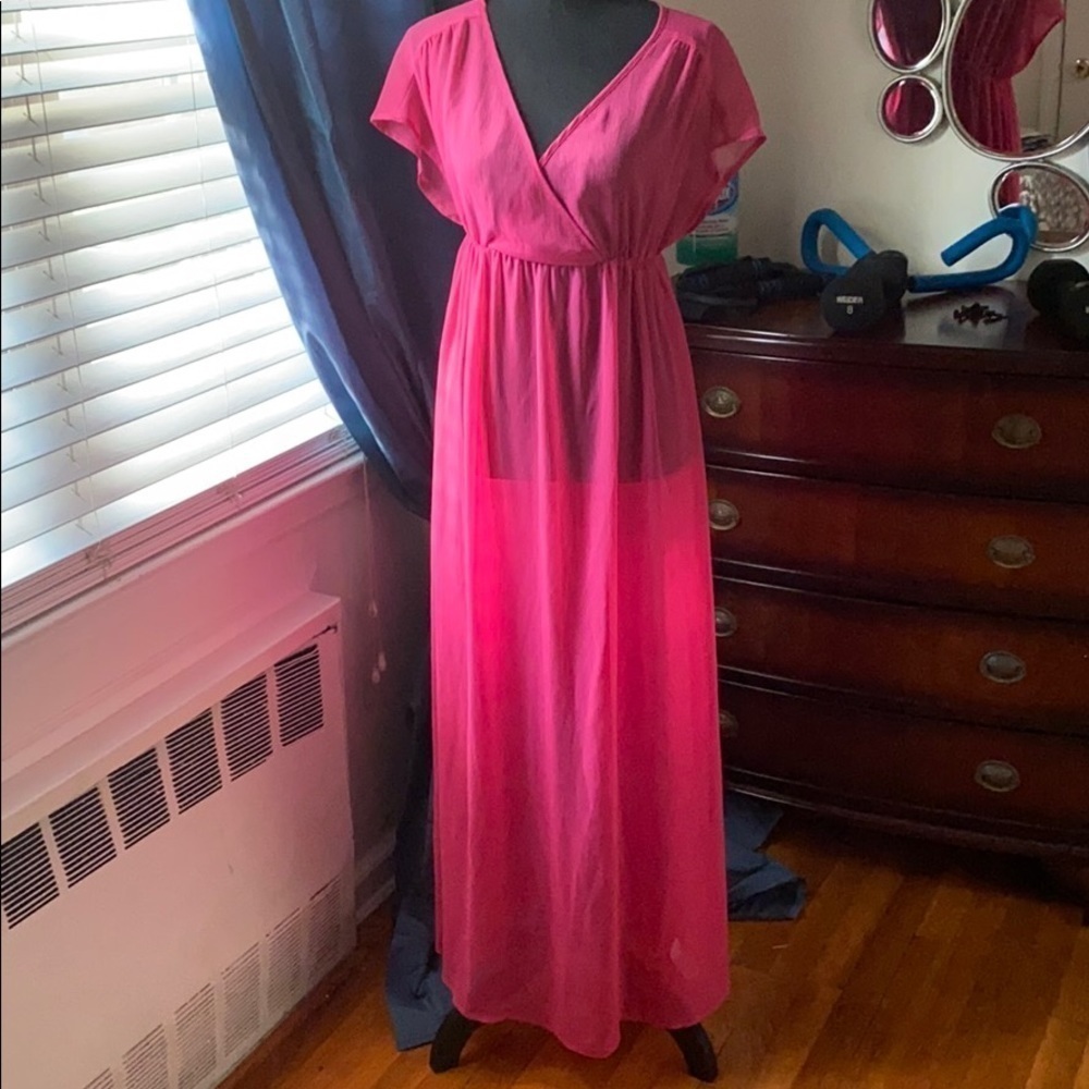 Fushia Beach Coverup Old Navy